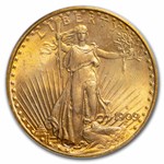 1909-S $20 St Gaudens Gold Double Eagle MS-65 PCGS