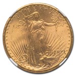 1909-S $20 St Gaudens Gold Double Eagle MS-66 NGC