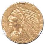 1909-S $5 Indian Gold Half Eagle MS-61 NGC
