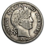 1909-S Barber Dime Fine