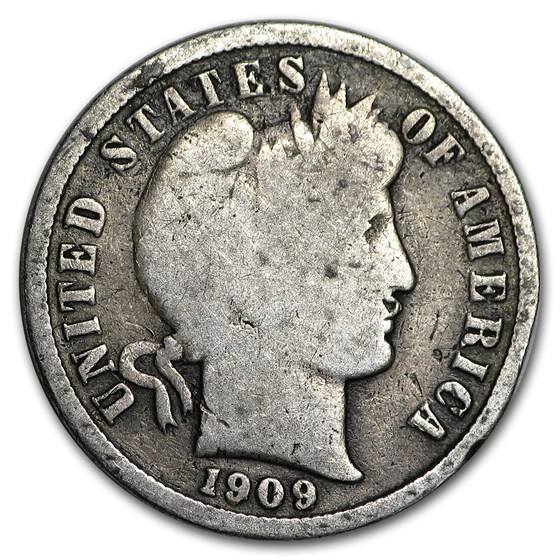 1909-S Barber Dime Good 1909-S Barber Dime Good