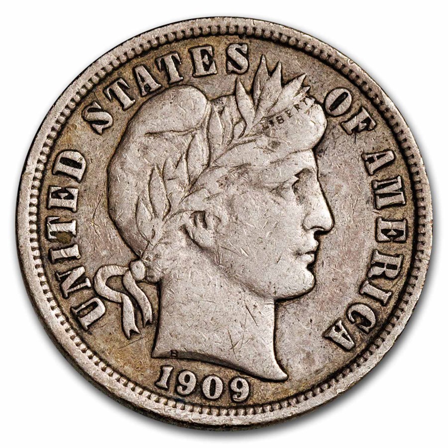1909-S Barber Dime VF