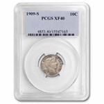 1909-S Barber Dime XF-40 PCGS