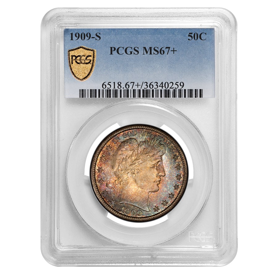1909-S Barber Half Dollar MS-67+ PCGS CAC