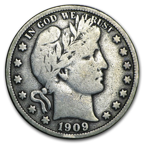 1909-S Barber Half Dollar VG 1909-S Barber Half Dollar VG
