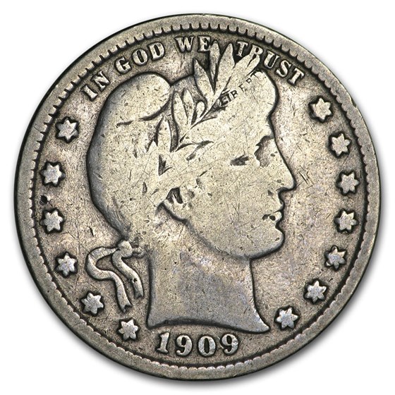 1909-S Barber Quarter Fine 1909-S Barber Quarter Fine