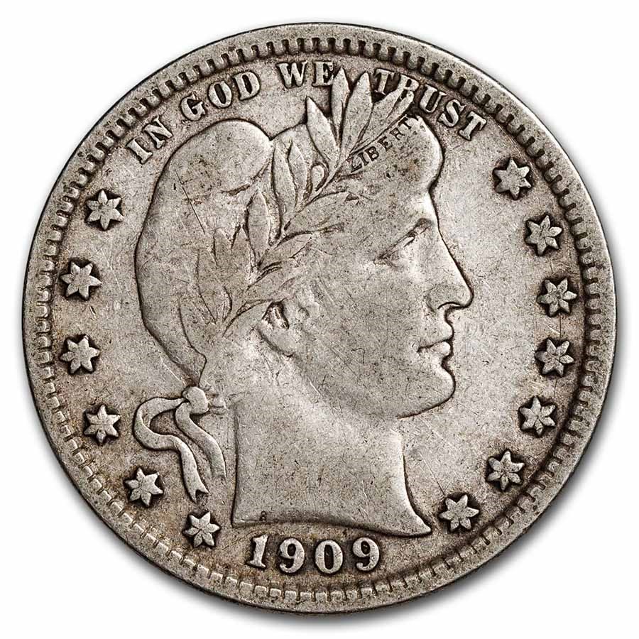 1909-S Barber Quarter VF
