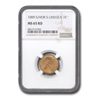 1909-S/Hor S Lincoln Cent MS-65 NGC (Red)