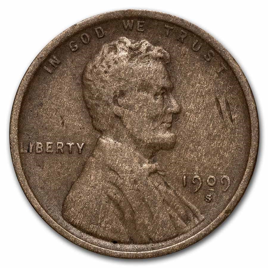 1909-S/Horizontal S Lincoln Cent Fine
