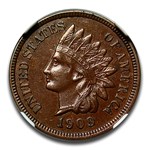 1909-S Indian Head Cent AU-55 NGC (Brown)