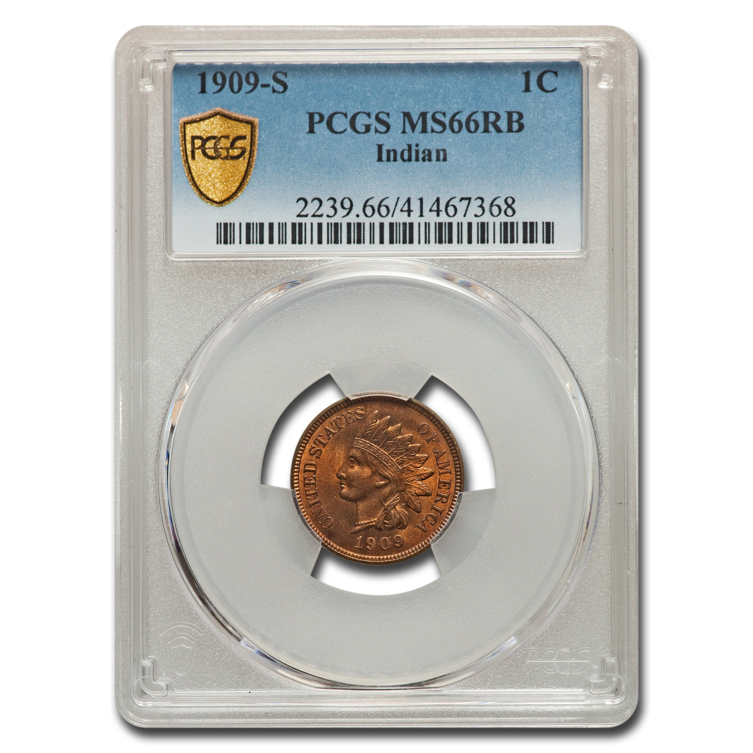 Buy 1909-S Indian Head Cent MS-66 PCGS (Red/Brown) | APMEX
