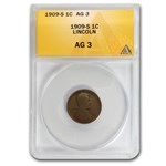 1909-S Lincoln Cent AG-3 ANACS