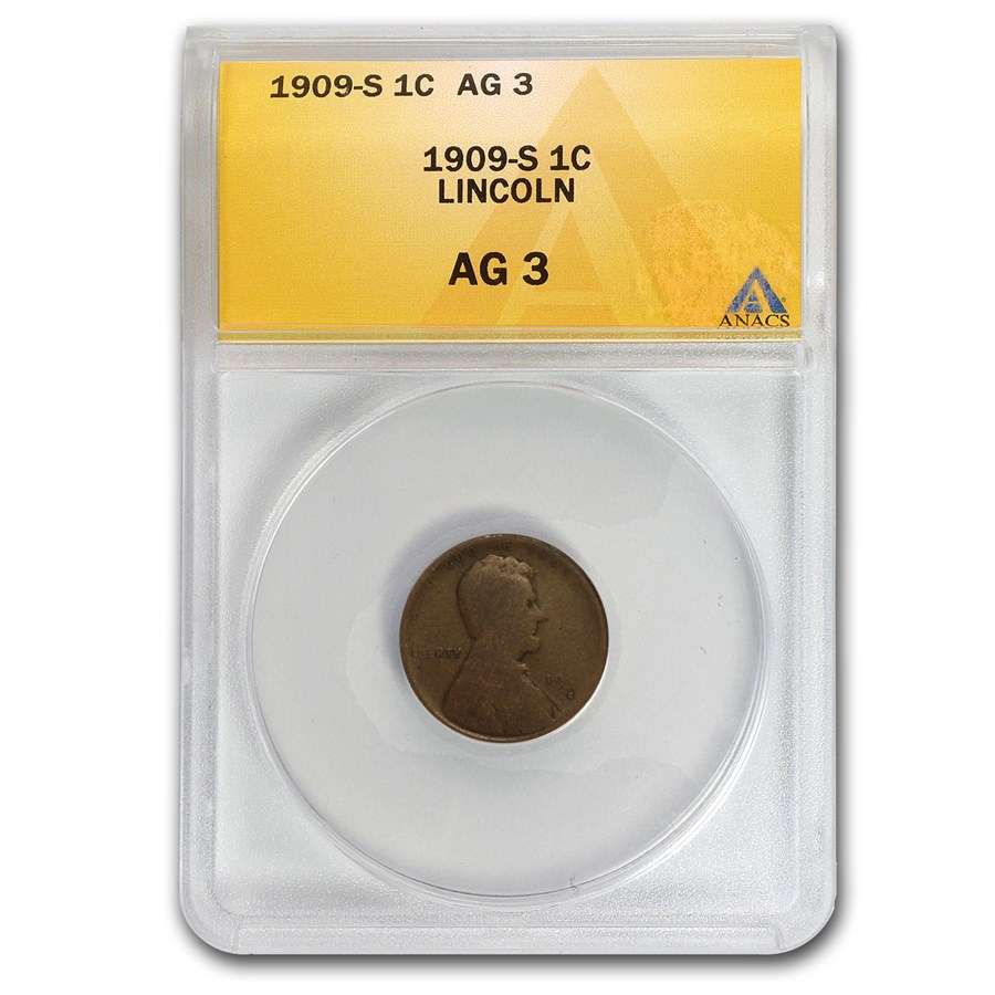 1909-S Lincoln Cent AG-3 ANACS