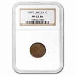 1909-S Lincoln Cent MS-62 NGC (Brown)