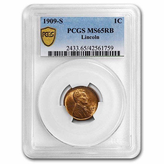 1909-S Lincoln Cent MS-65 PCGS (Red/Brown) 1909-S Lincoln Cent MS-65 PCGS (Red/Brown)