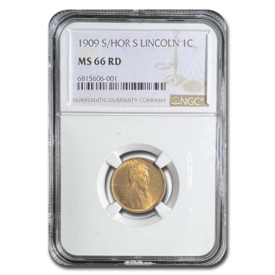 1909-S Lincoln Cent MS-66 NGC (Red)