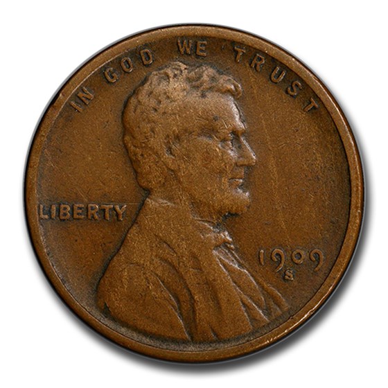 1909-S Lincoln Cent VF-20 PCGS (Brown)