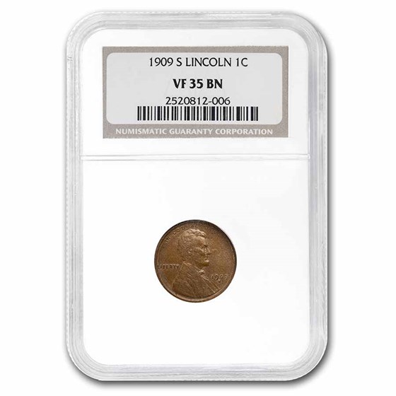 1909-S Lincoln Cent VF-30 NGC (Brown) 1909-S Lincoln Cent VF-30 NGC (Brown)