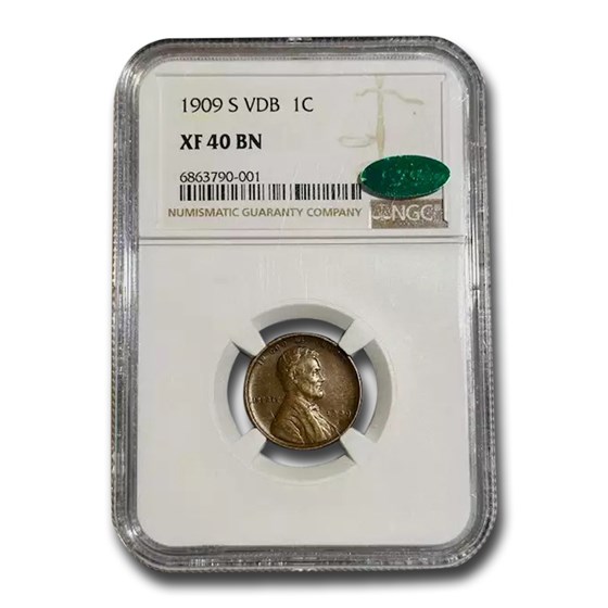 1909-S Lincoln Cent XF-40 NGC CAC (Brown) 1909-S Lincoln Cent XF-40 NGC CAC (Brown)