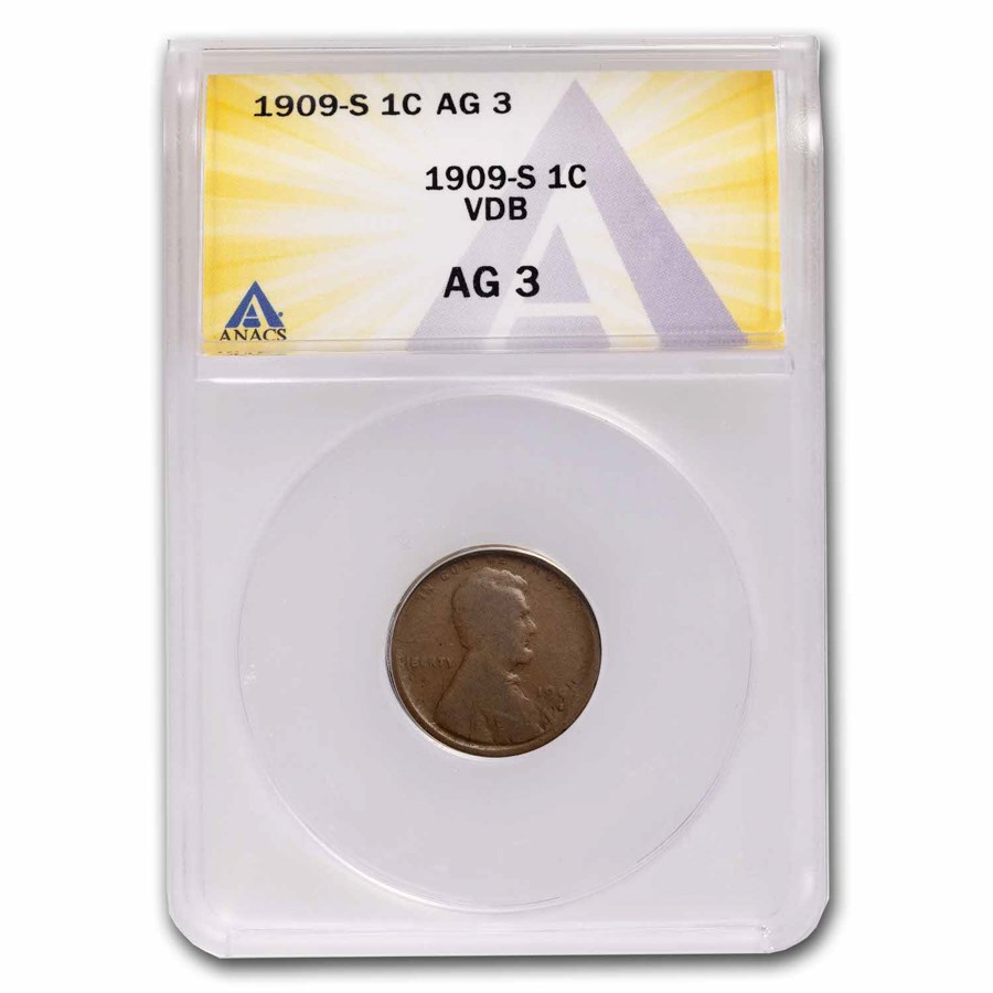 1909-S VDB Lincoln Cent AG-3 ANACS