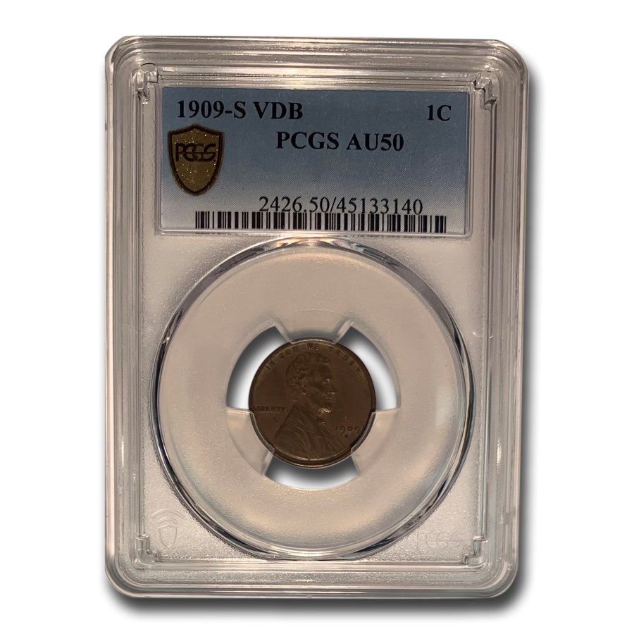 1909-S VDB Lincoln Cent AU-50 PCGS