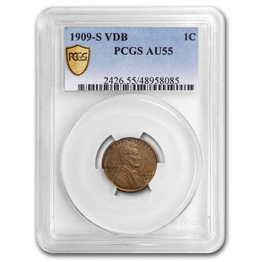 1909-S VDB Lincoln Cent AU-55 PCGS