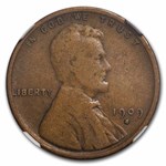 1909-S VDB Lincoln Cent Fine-12 NGC (Brown) CAC