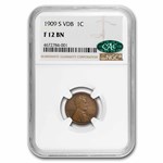 1909-S VDB Lincoln Cent Fine-12 NGC (Brown) CAC