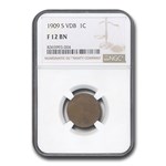 1909-S VDB Lincoln Cent Fine-12 NGC
