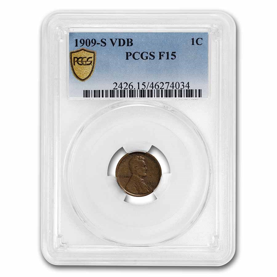 1909-S VDB Lincoln Cent Fine-15 PCGS