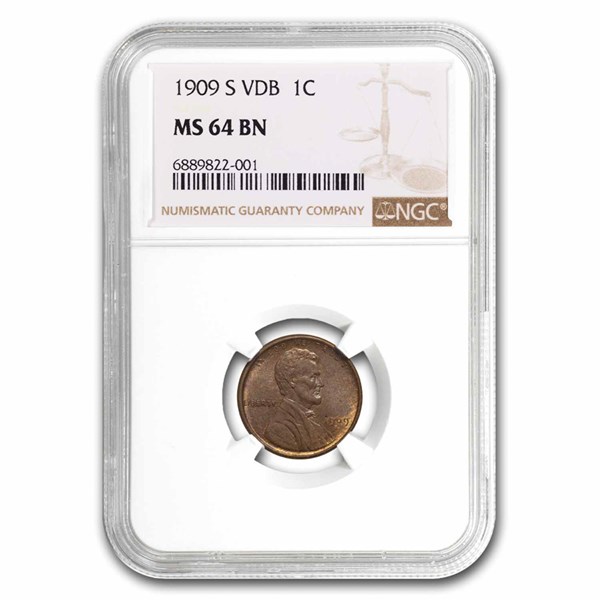 Buy 1909-S VDB Lincoln Cent MS-64 NGC (Brown) | APMEX