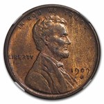 1909-S VDB Lincoln Cent MS-64 NGC CAC (Red/Brown)