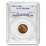 1909-S VDB Lincoln Cent MS-64 PCGS (Red/Brown)