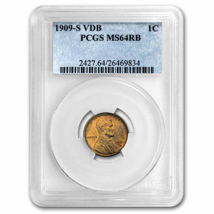 1909-S VDB Lincoln Cent MS-64 PCGS (Red/Brown)