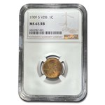 1909-S VDB Lincoln Cent MS-65 NGC (Red/Brown)