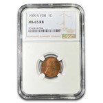 1909-S VDB Lincoln Cent MS-65 NGC (Red/Brown)