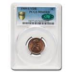 1909-S VDB Lincoln Cent MS-65 PCGS CAC (Red/Brown)