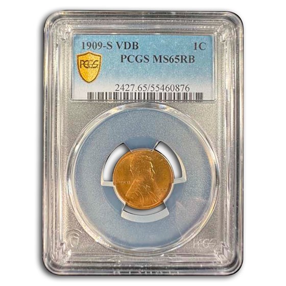 1909-S VDB Lincoln Cent MS-65 PCGS (Red/Brown) 1909-S VDB Lincoln Cent MS-65 PCGS (Red/Brown)