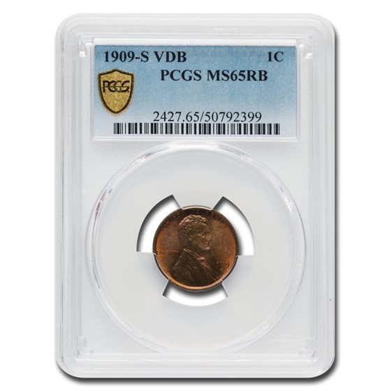 1909-S VDB Lincoln Cent MS-65 PCGS (Red/Brown) 1909-S VDB Lincoln Cent MS-65 PCGS (Red/Brown)