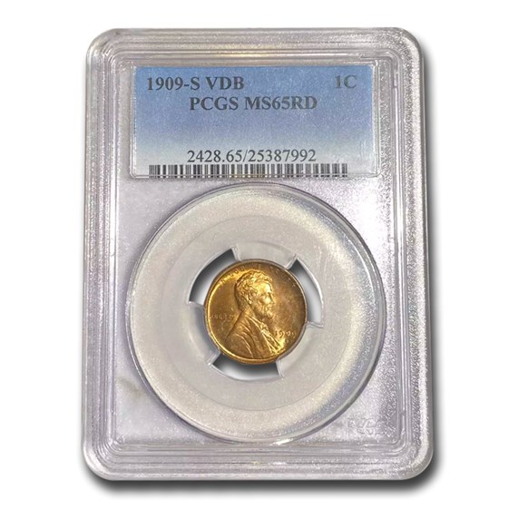 1909-S VDB Lincoln Cent MS-65 PCGS (Red)