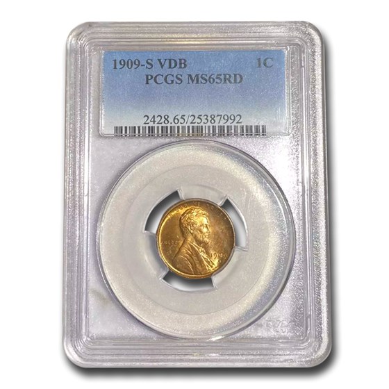 1909-S VDB Lincoln Cent MS-65 PCGS (Red) 1909-S VDB Lincoln Cent MS-65 PCGS (Red)