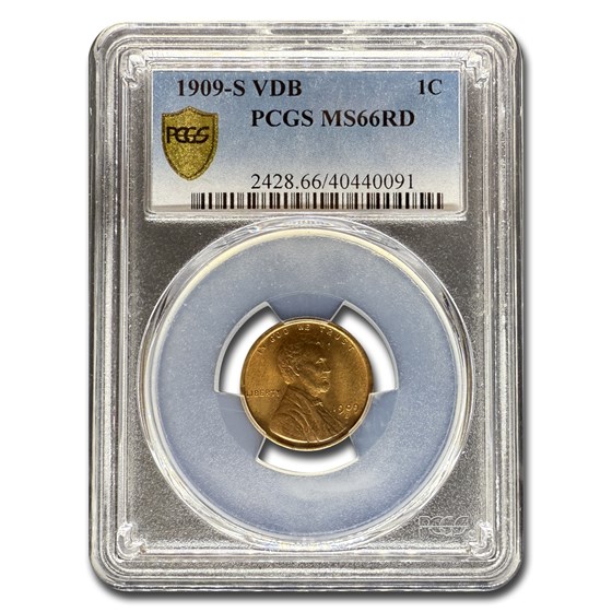 1909-S VDB Lincoln Cent MS-66 PCGS (Red) 1909-S VDB Lincoln Cent MS-66 PCGS (Red)
