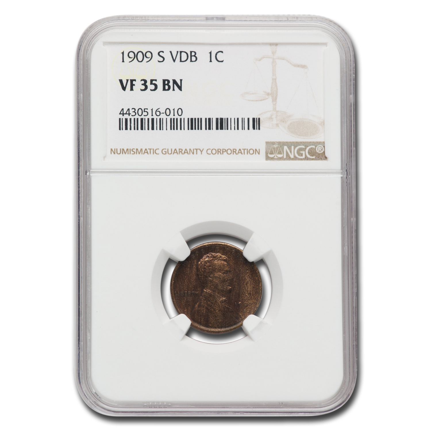 Centavo Lincoln 1909-S VDB VF-35 NGC (marrón) - Imagen 1 de 3