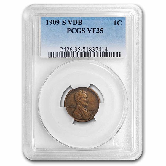 1909-S VDB Lincoln Cent VF-35 PCGS