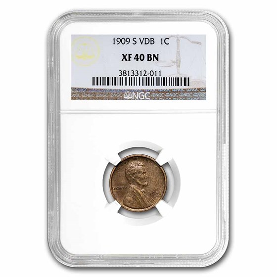 1909-S VDB Lincoln Cent XF-40 NGC 1909-S VDB Lincoln Cent XF-40 NGC