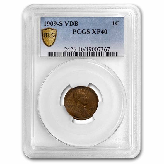 1909-S VDB Lincoln Cent XF-40 PCGS 1909-S VDB Lincoln Cent XF-40 PCGS