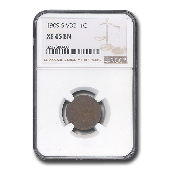 1909-S VDB Lincoln Cent XF-45 NGC (Brown) 1909-S VDB Lincoln Cent XF-45 NGC (Brown)