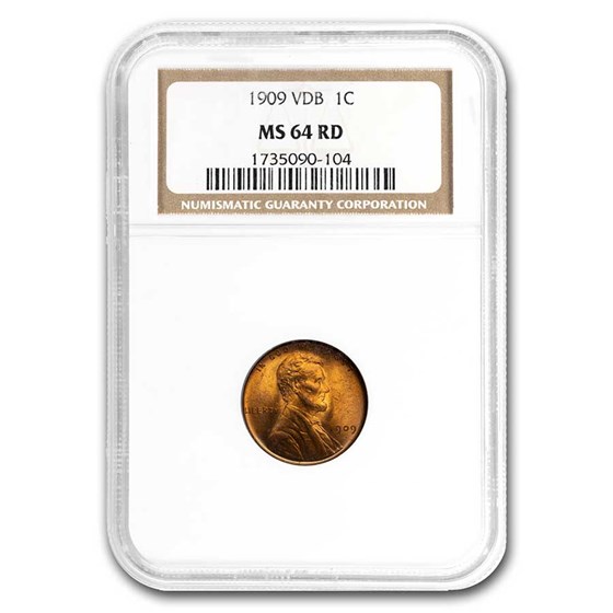 1909 VDB Lincoln Cent MS-64 NGC (Red) 1909 VDB Lincoln Cent MS-64 NGC (Red)