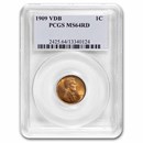 1909 VDB Lincoln Cent MS-64 PCGS (Red)