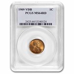 1909 VDB Lincoln Cent MS-64 PCGS (Red)
